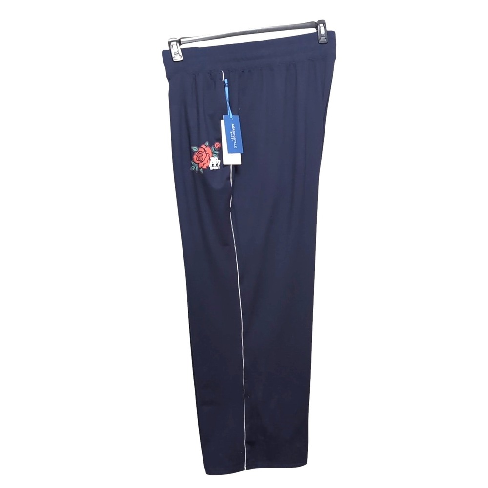 Aeropostale Aero 1987 Rose Sweatpants Womens Plus Size 3X Navy Fleece NEW NWT